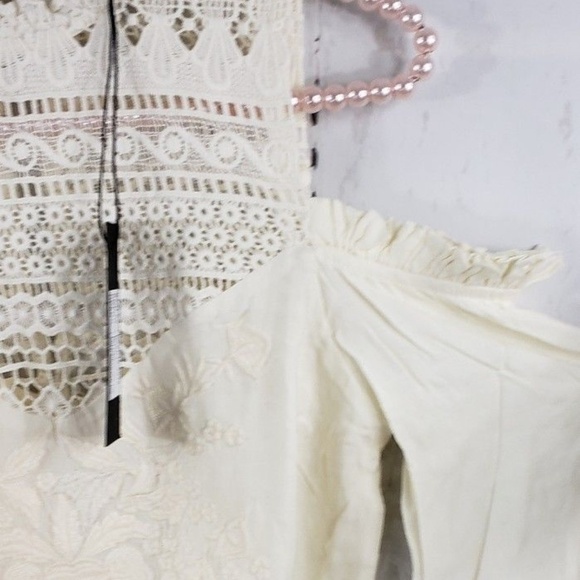 Anthro Love Sam  Shang Hai Cold Shoulder Blouse - Picture 5 of 8